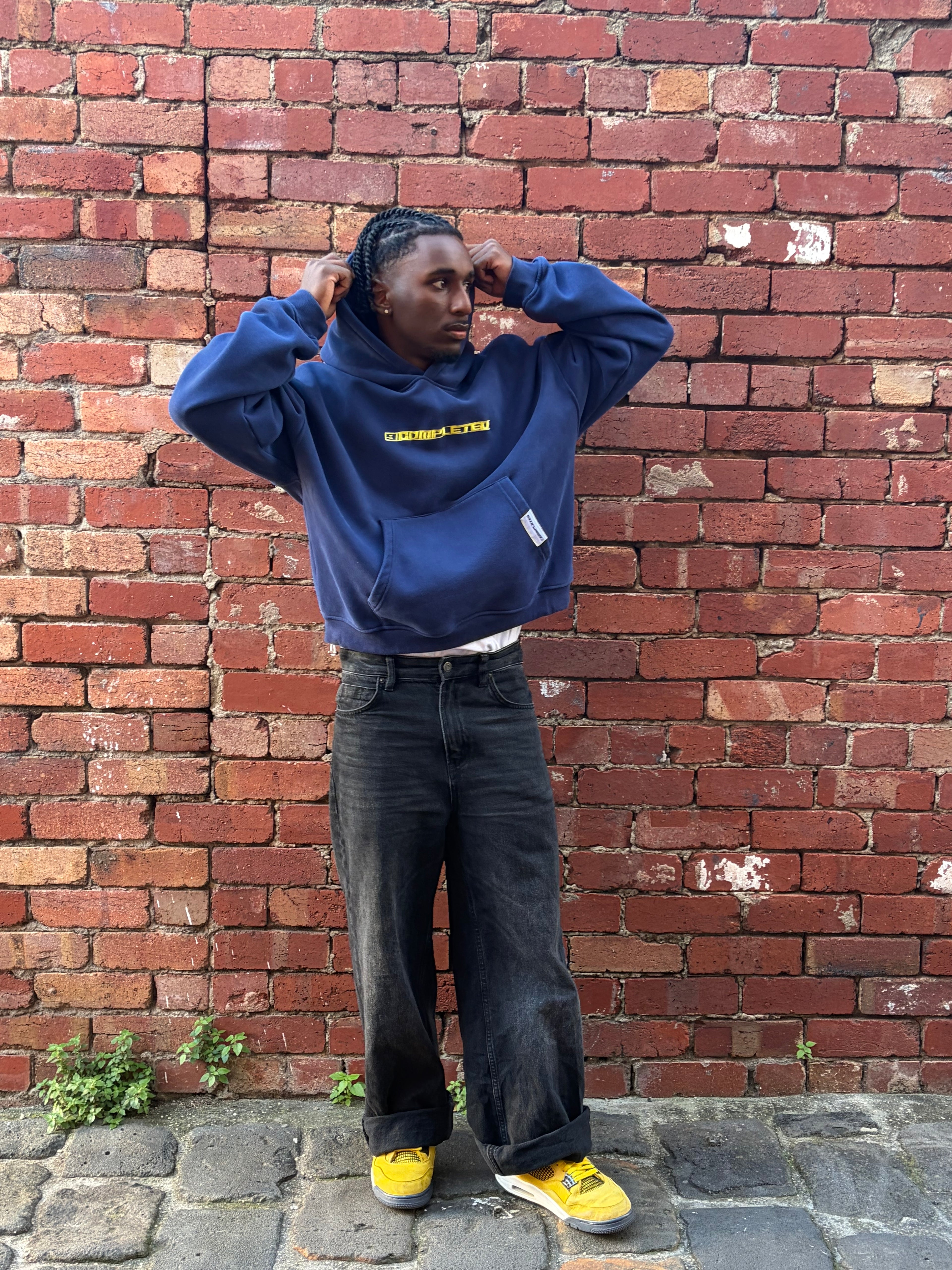 Deep Indigo adjustable hoodie